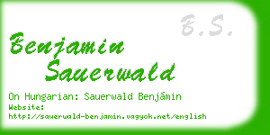 benjamin sauerwald business card